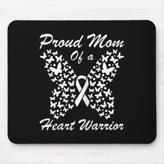 Mousepad Mulheres Orgulhosas Mãe De Uma Doença Cardíaca Gue (Frente)