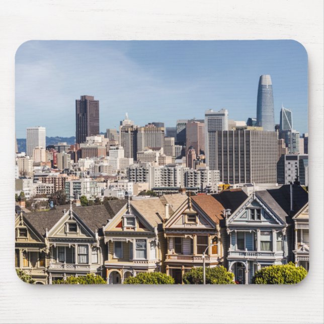 Mousepad Mulheres Pintadas Casas Vitorianas em São Francisc (Frente)