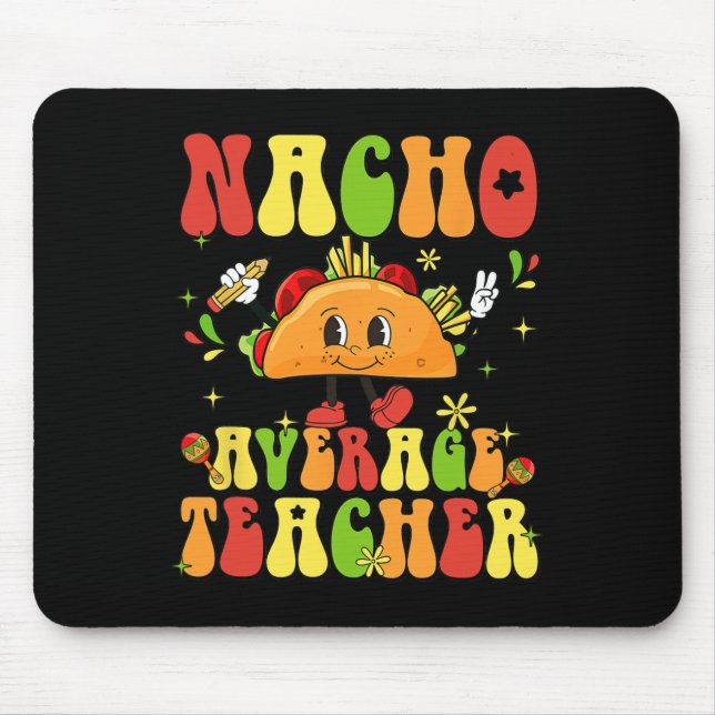 Mousepad Mulheres Retro Nacho Média de Apreciação de Profes (Frente)