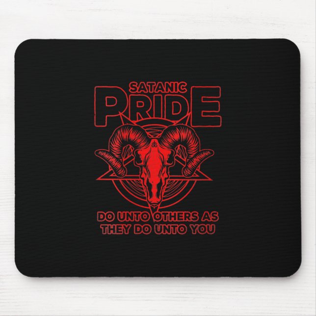Mousepad Mulheres Satã Satanás do Orgulho Satanás Pagan Goa (Frente)