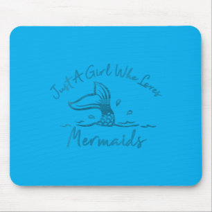 Mousepad Mulheres Uma Menina Que Ama Sirenas Cauda De Serei