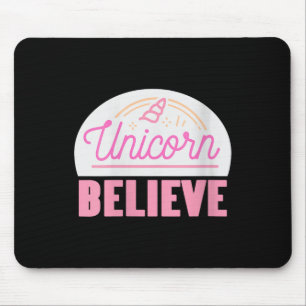 Mousepad Mulheres Unicórnio Acreditam em fantasia mágica si