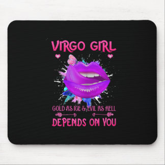 Mousepad Mulheres Virgo Girl Lábios de setembro Rainha Aniv