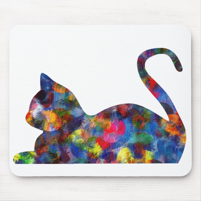 Mousepad Multi-Colorido gato (Frente)
