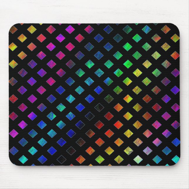 Mousepad Multi diamantes coloridos do brilho (Frente)