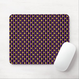 Mousepad Multidões Douradas Roxos Roxos Pretos Mardi Gras