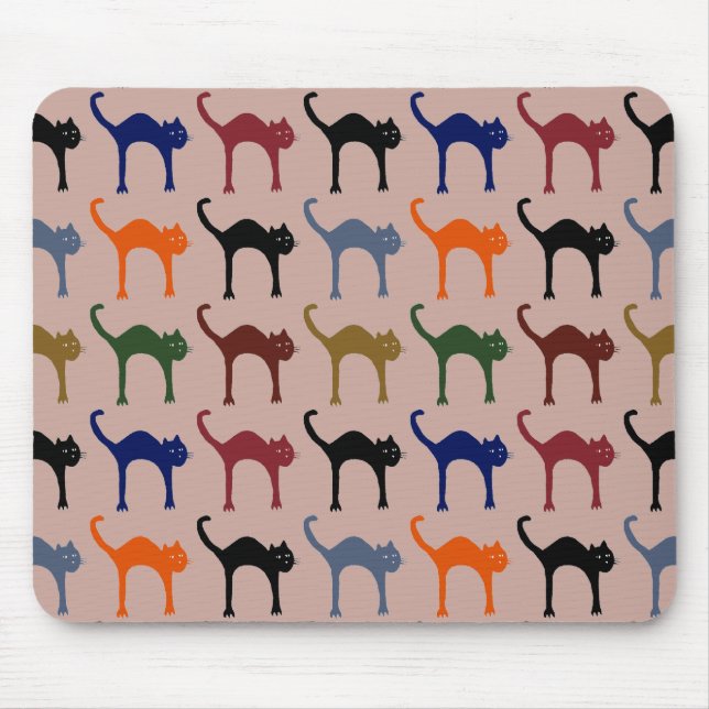 Mousepad múltiplos gatos ~ padrão animal (Frente)