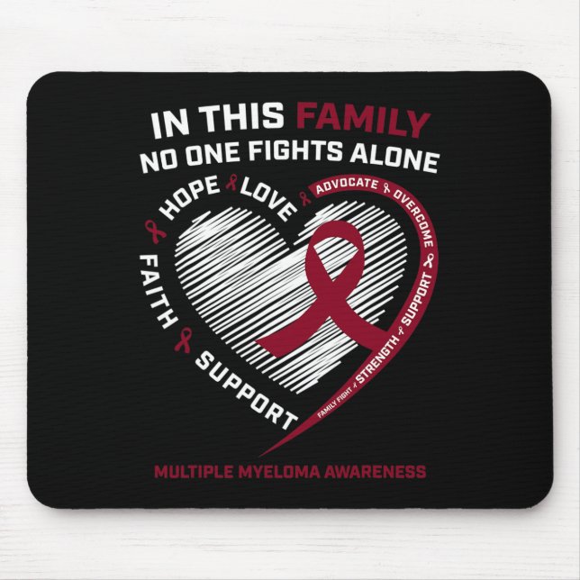 Mousepad Múltiplos Mielomas Sensibilização Irmã Pai Cance S (Frente)