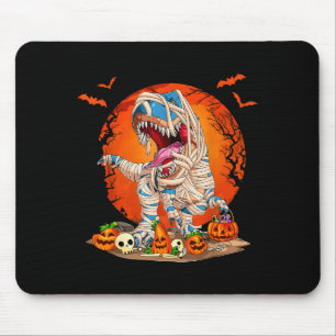 Mousepad Múmia de Dinossauro T Rex Abóbora Esqueleto Crianç