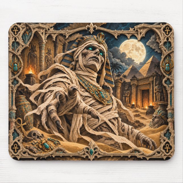 Mousepad Múmia, Monstro de Corte de Papel (Frente)