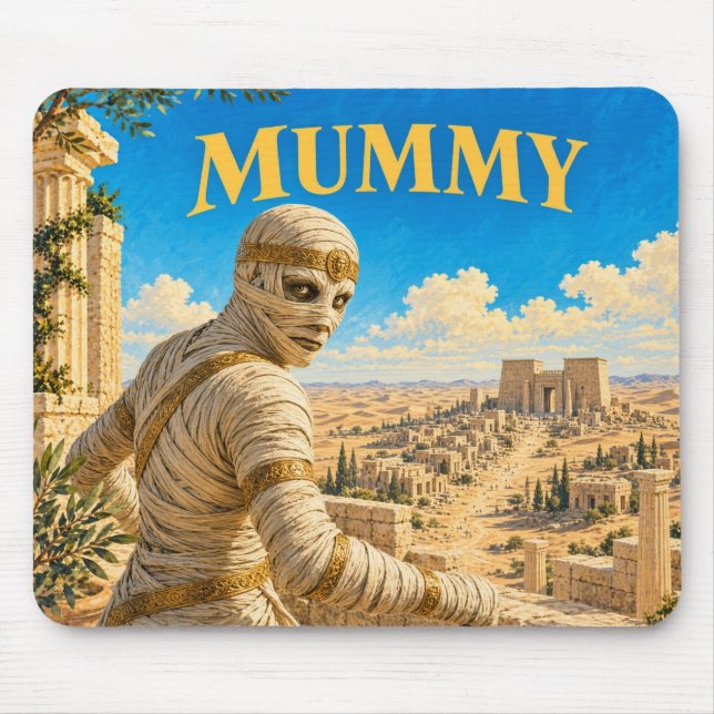 Mousepad Múmia, Monstro de Fantasia Gótica (Frente)