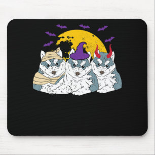 Mousepad Mummy bruxa siberian husky dog   presente de hallo