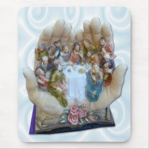 Mousepad Mundo inteiro em suas mãos - Jesus a última ceia