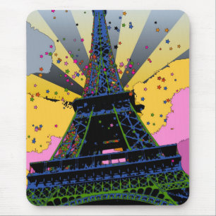 Mousepad Mundo Psicodélico: Torre Eiffel, Paris França A1