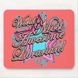 Mousepad Mundos a maioria de bibliotecário impressionante