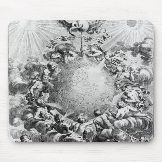 Mousepad Mundus Subterraneus por Athanasius Kircher (Frente)