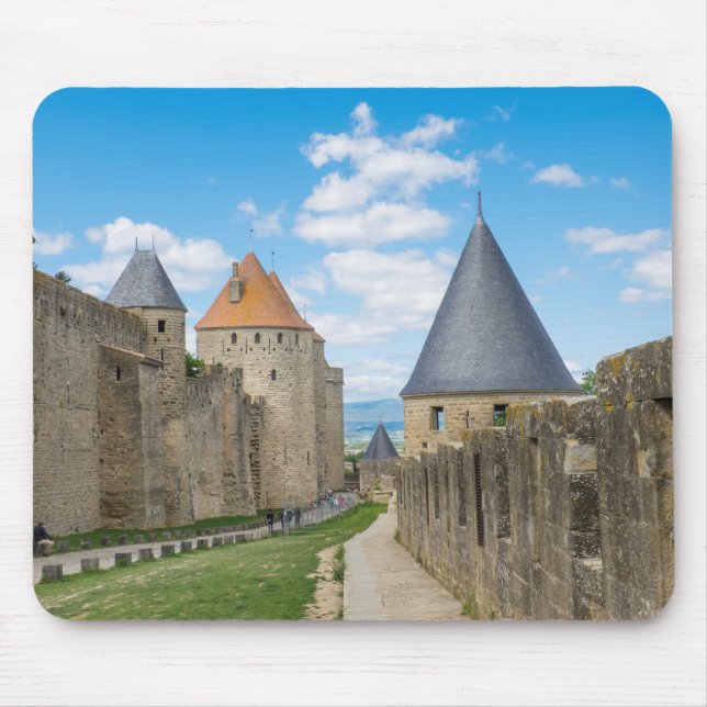Mousepad Muros medievais de Carcassonne (Frente)