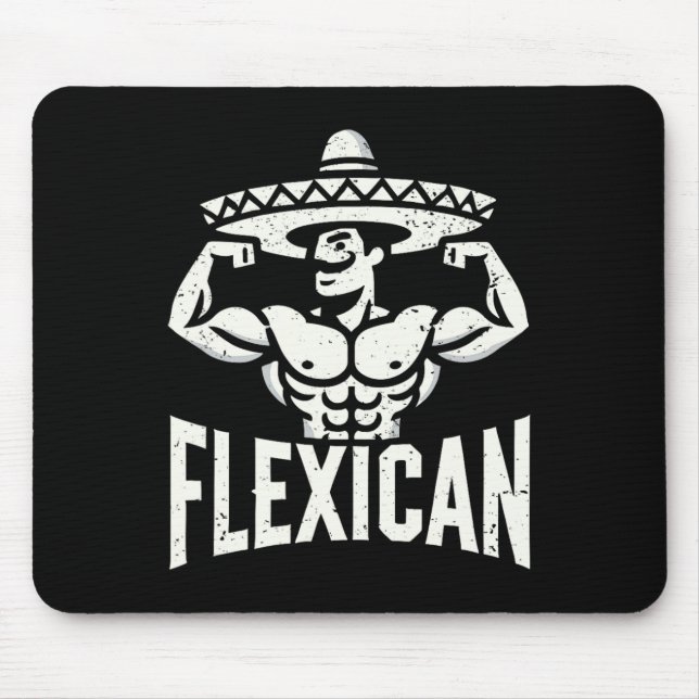 Mousepad Músculo Flexônico Flexicomento Mexicano Engraçado  (Frente)