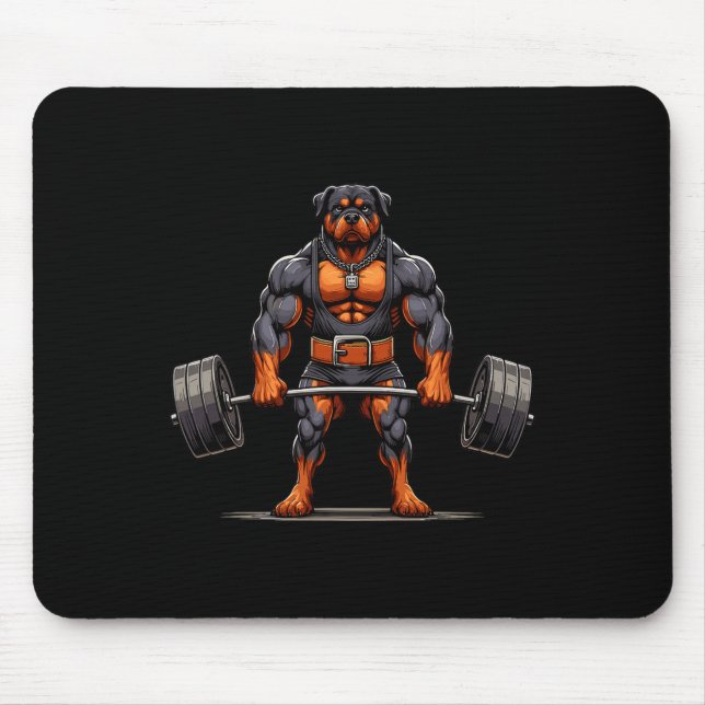 Mousepad Músculo Rottweiler Cachorro Elevação do Giro Eleva (Frente)