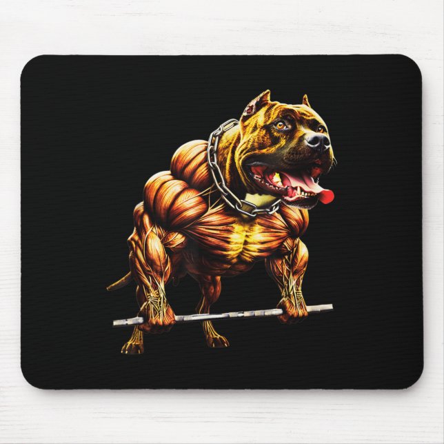 Mousepad Musculoso Pitbull Potlevante Gym Animal Str (Frente)