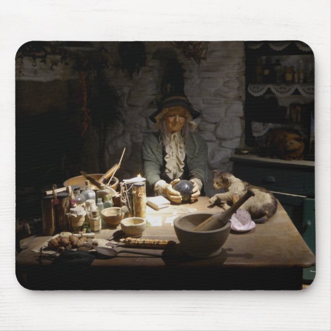 Mousepad Museu da Cozinha da Bruxa Branca, Bruxaria & MAGIA (Frente)