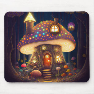 Mousepad Mushroom House Fantasy Art