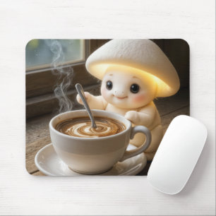 Mousepad Mushroom Munchkin Stirring Morning Café