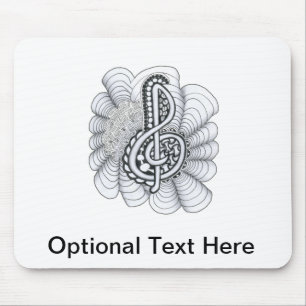 Mousepad Music Lovers Treble Clef Design
