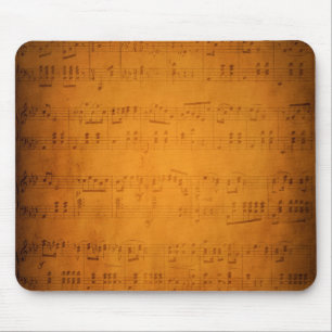 Mousepad Música antiga de folha de safra
