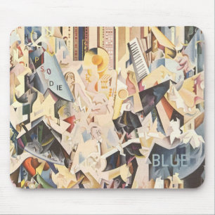 Mousepad Música Antiga, Jazz Art Déco, Rapsódia em Azul