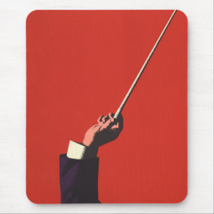 Mousepad Música Antiga, Mão do Maestro Segurando uma Baton