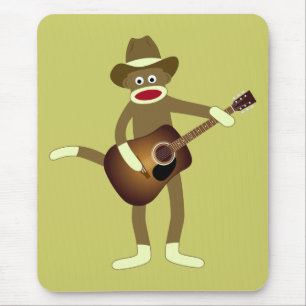 Mousepad Música country do macaco da peúga