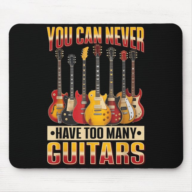 Mousepad Música de Guitarra Engraçada Que Você Nunca Pode T (Frente)