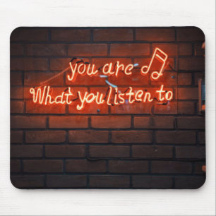 Mousepad Música é Vida, você é o que você escuta Neon