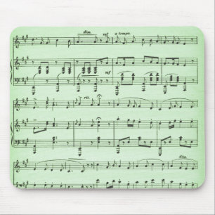 Mousepad Música em folha verde