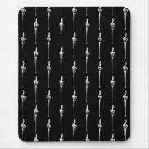 Música Motif Derretendo Treble Clef Branco e Preto