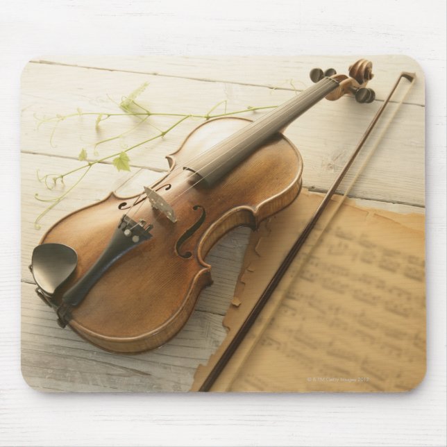 Mousepad Música para Violino e Folha (Frente)