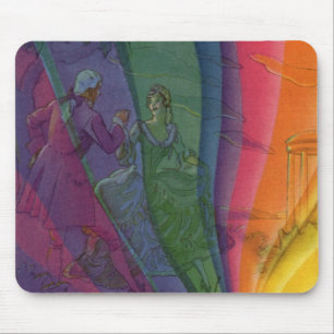 Mousepad Música Vintage Arco-íris, Casal Vitoriano Dançando
