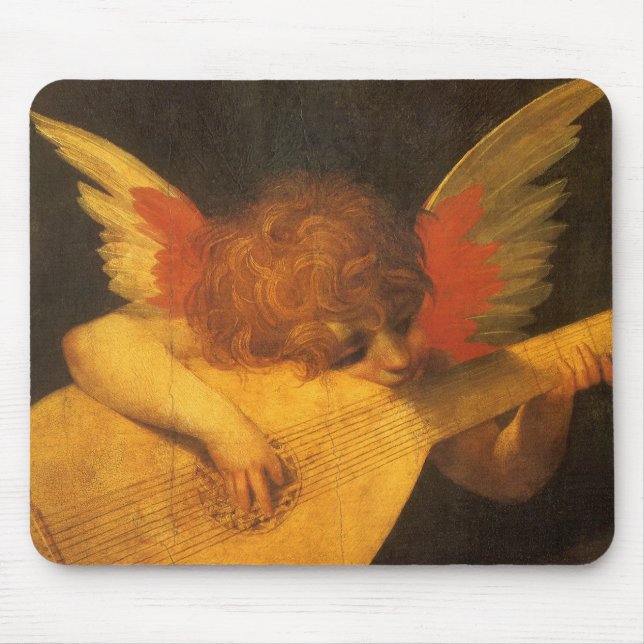 Mousepad Musical Angel Tocando Luta por Rosso Fiorentino (Frente)