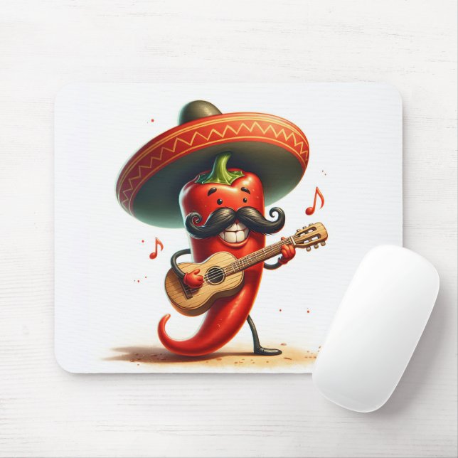 Mousepad Musicário de Pepper Vermelho (Com mouse)