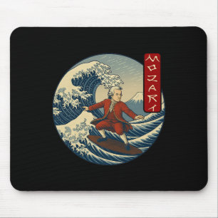 Mousepad Músico Clical Mozart Ukiyo-e Surfe