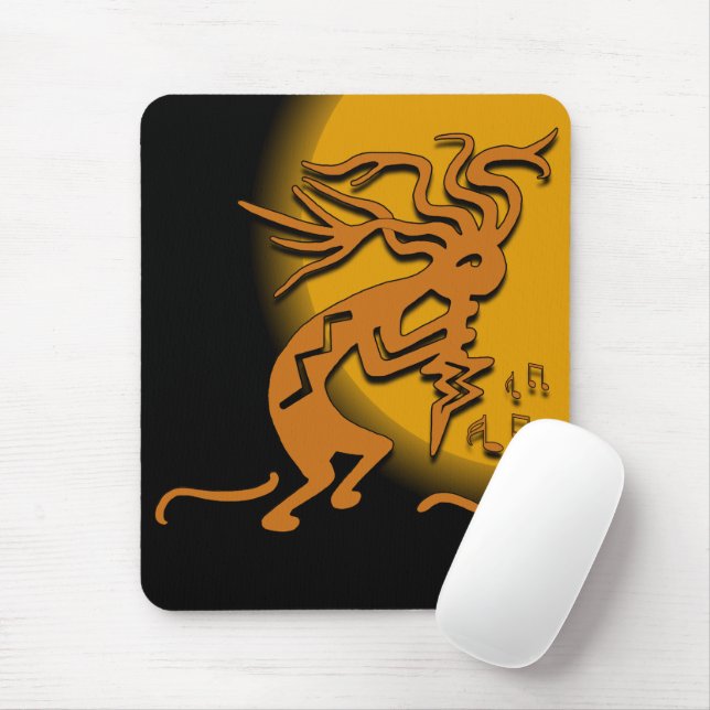 Mousepad Músico do Merrymaker de Kokopelli sob o luar (Com mouse)