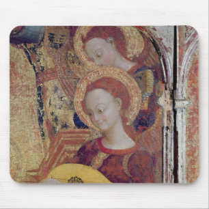 Mousepad Músicos do anjo da pintura do Virgin e da crianç