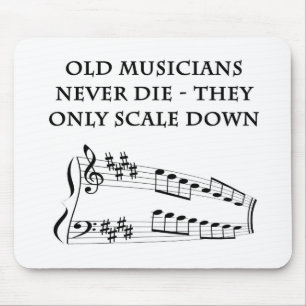 Mousepad "Músicos velhos nunca morrem"