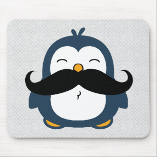 Mousepad Mustache Penguin