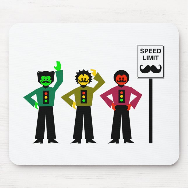 Mousepad Mustachio temperamental do limite de velocidade do (Frente)
