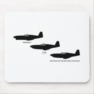 Mousepad Mustang P-51 norte-americano da segunda guerra