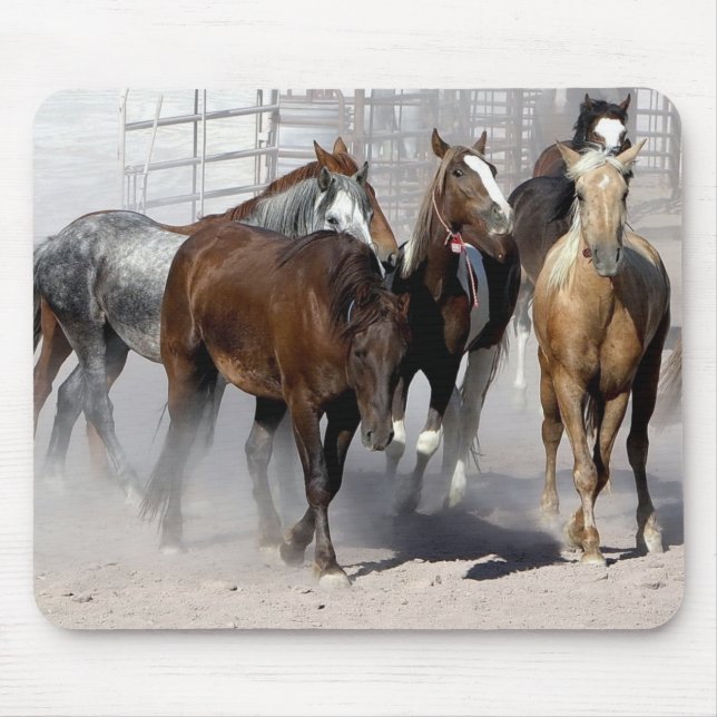 Mousepad Mustangas selvagens de camundongos de Nevada (Frente)