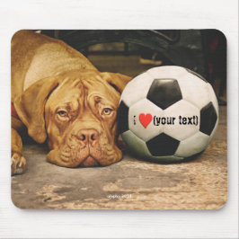 Mousepad My dog loves soccer and I love my dog