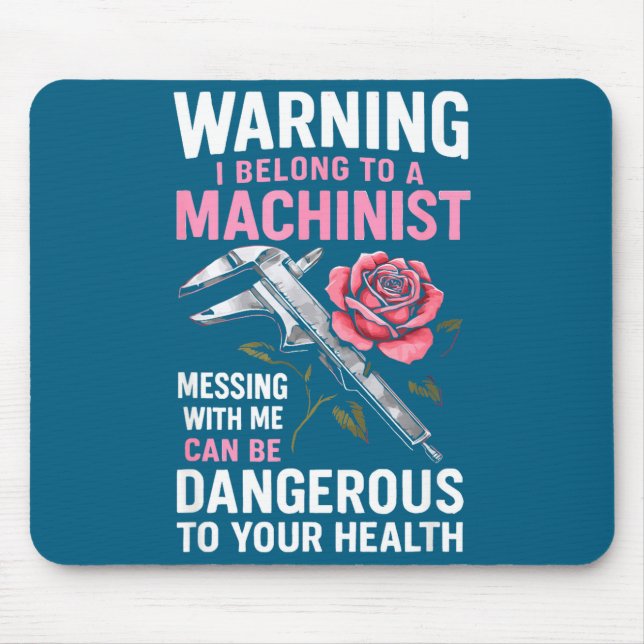 Mousepad My Knight In Machinist Wife Girlfriend Funny Anniv (Frente)